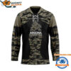 Anaheim Ducks Custom Honoring Veterans Camo Hockey Jersey 1