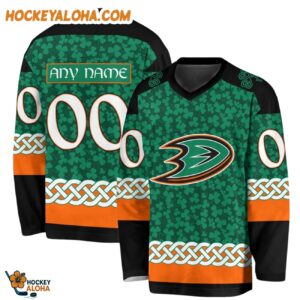 Anaheim Ducks Jersey Special Stpatricks Day Design Hockey Jersey