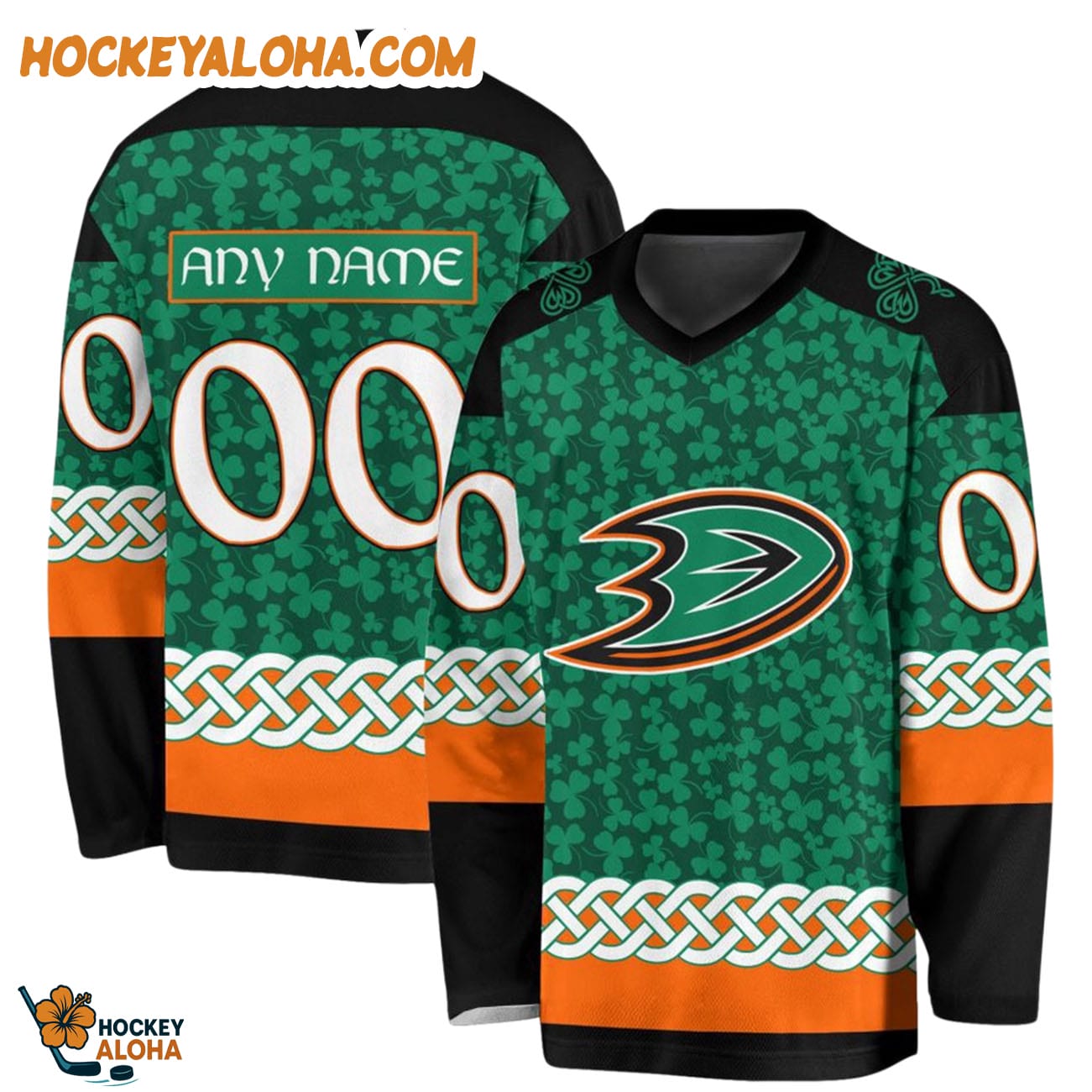 Anaheim Ducks Jersey Special Stpatricks Day Design Hockey Jersey Anaheim Ducks Jersey Special Stpatricks Day Design Hockey Jersey