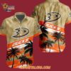 Anaheim Ducks Special Palm Tree Hawaiian Button Shirt 4
