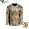 Anaheim Ducks Special Veterans Military Desert Camouflage Design Hockey Jersey 1 1