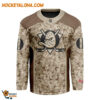 Anaheim Ducks Special Veterans Military Desert Camouflage Design Hockey Jersey 1