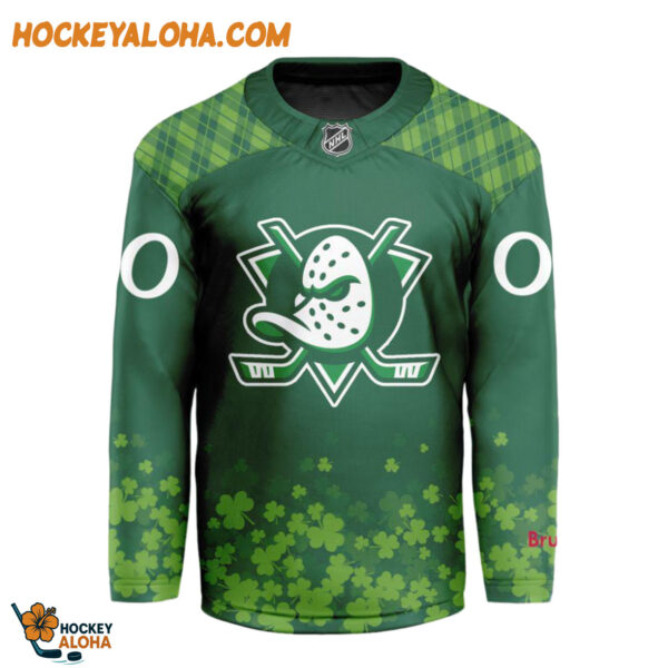 Anaheim Ducks Stpatricks Day New Design Patricks Day Jersey Hockey Jersey 1