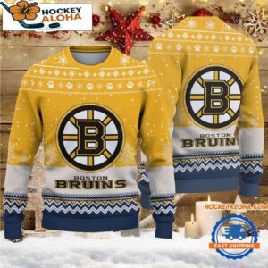 Boston Bruins Hockey Team Design New Christmas Ugly Sweater