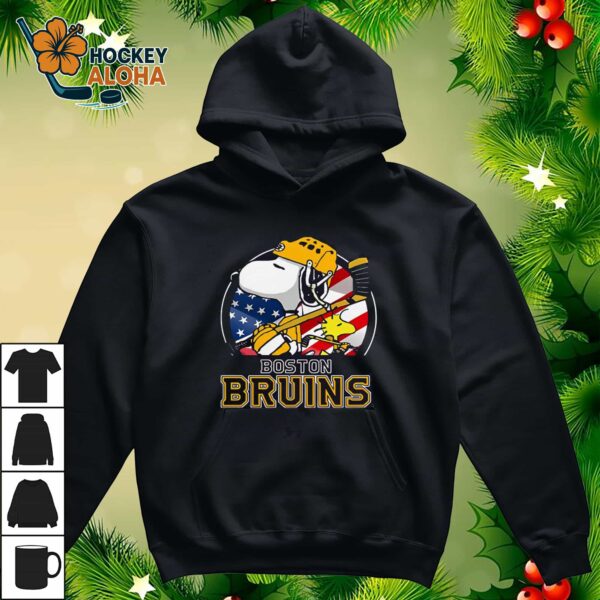 Boston Bruins Ice Hockey Snoopy And Woodstock T Shirt 2