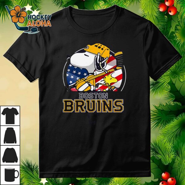 Boston Bruins Ice Hockey Snoopy And Woodstock T Shirt 4