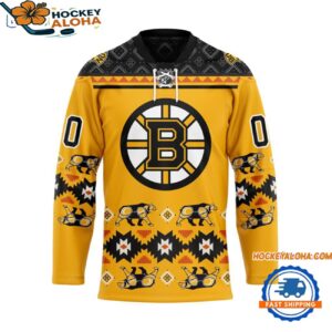 Boston Bruins Personalized Native American Hockey Jersey 1