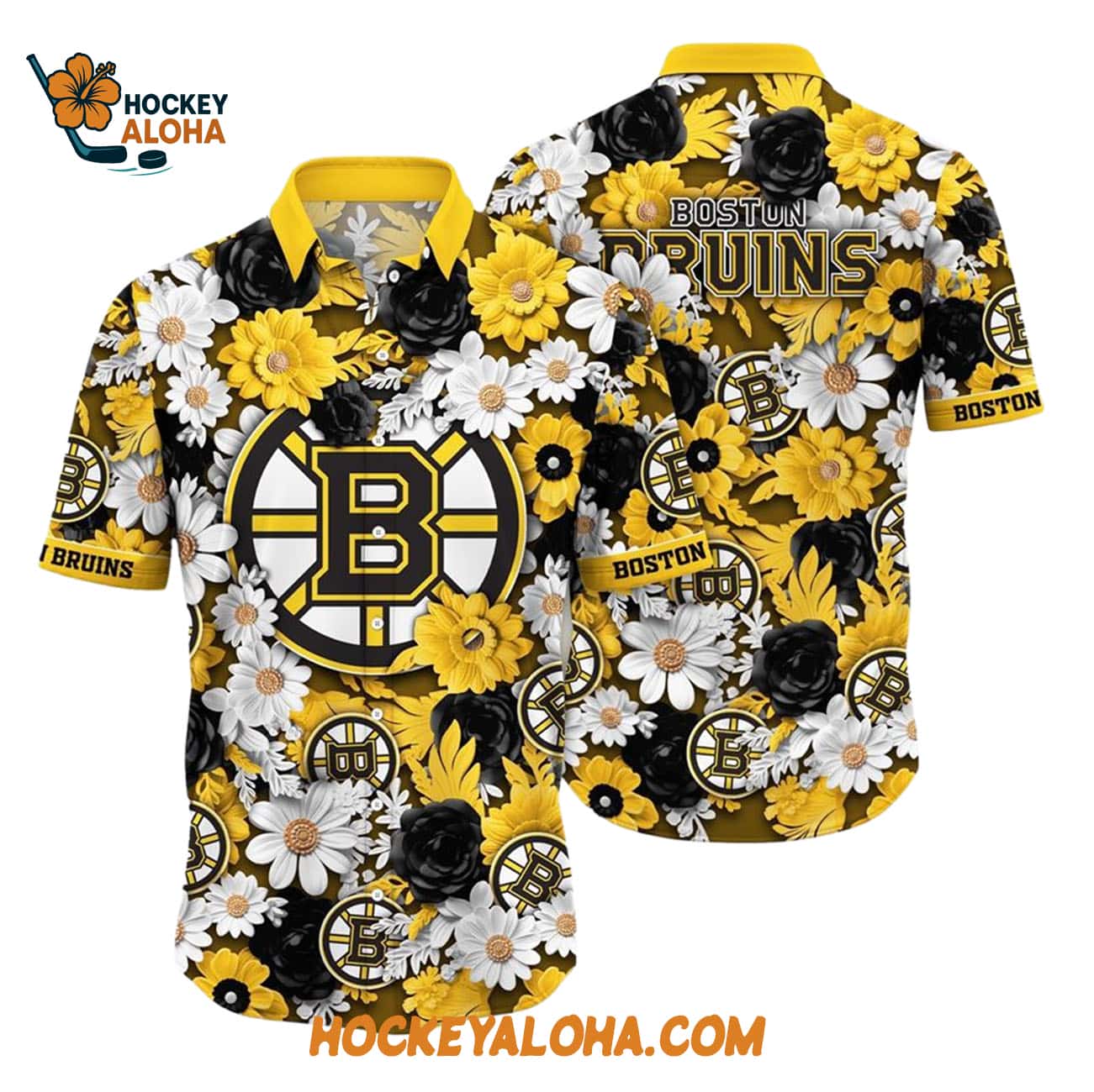 Boston Bruins Tropical Begonia Flower Pattern Summer Hawaiian Shirt Boston Bruins Tropical Begonia Flower Pattern Summer Hawaiian Shirt