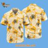 Boston Bruins Tropical Leafs Design Hawaiian Shirt 2