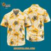 Boston Bruins Tropical Leafs Design Hawaiian Shirt 3