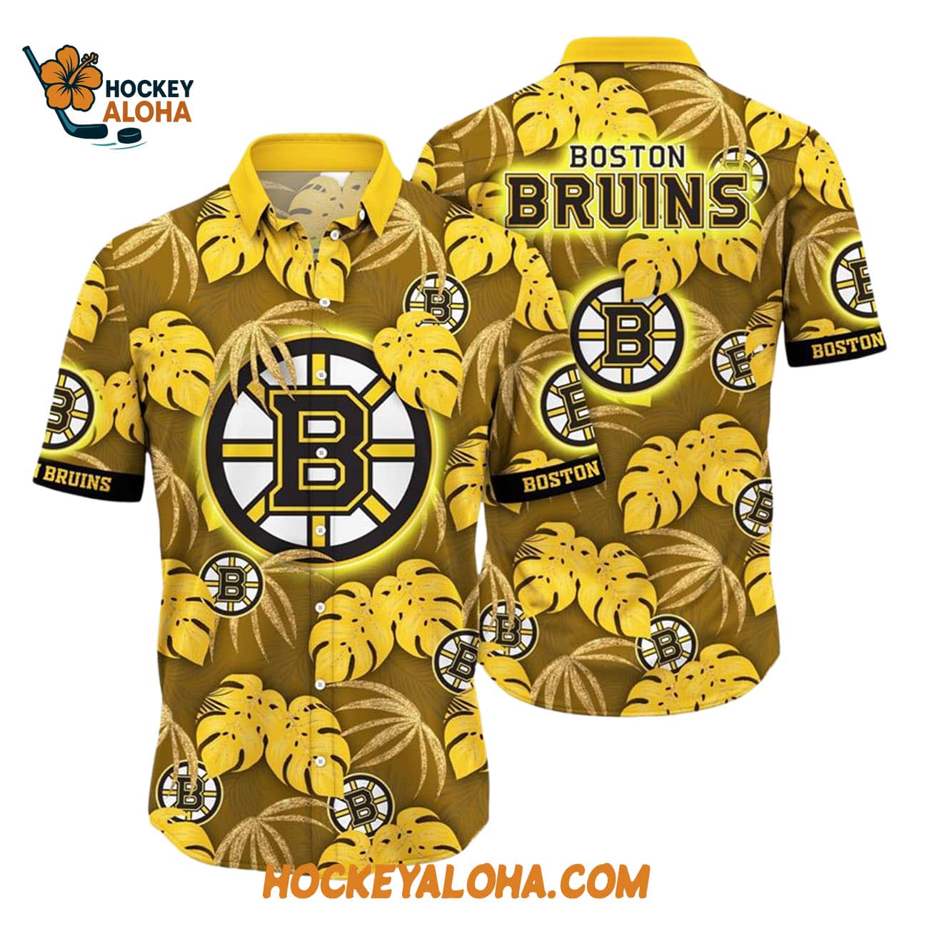 Boston Bruins Tropical Motifs Summer Hawaiian Shirt Boston Bruins Tropical Motifs Summer Hawaiian Shirt