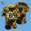 Boston Bruins Tropical Rose Pattern Summer Hawaiian Shirt 2