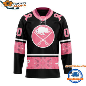Buffalo Sabres In October We Wear Pink Breast Cancer Design Hockey Jersey 1