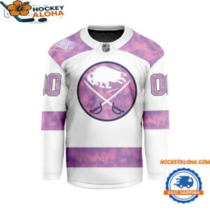 Buffalo Sabres Personalized Fights Cancer Design Hockey Jersey 1