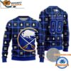 Buffalo Sabres Snow Tree Christmas Ugly Sweater Custom Name And Custom Number