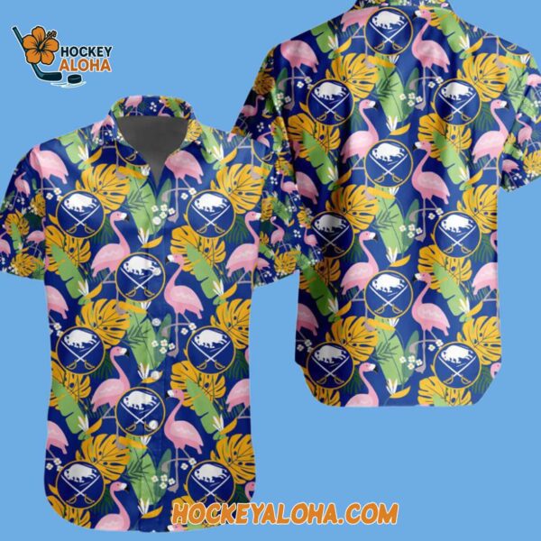 Buffalo Sabres Special Flamingo Hawaiian Button Shirt 2