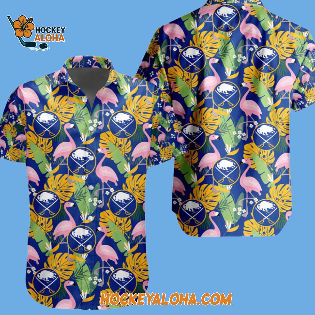 Buffalo Sabres Special Flamingo Hawaiian Button Shirt Buffalo Sabres Special Flamingo Hawaiian Button Shirt