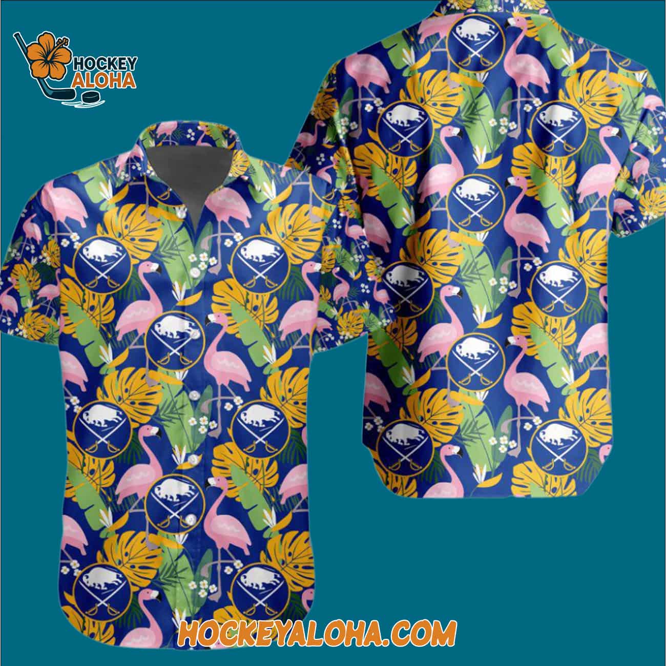 Buffalo Sabres Special Flamingo Hawaiian Button Shirt Buffalo Sabres Special Flamingo Hawaiian Button Shirt