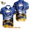 Buffalo Sabres Special Palm Tree Hawaiian Button Shirt 1