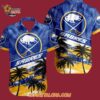 Buffalo Sabres Special Palm Tree Hawaiian Button Shirt 4