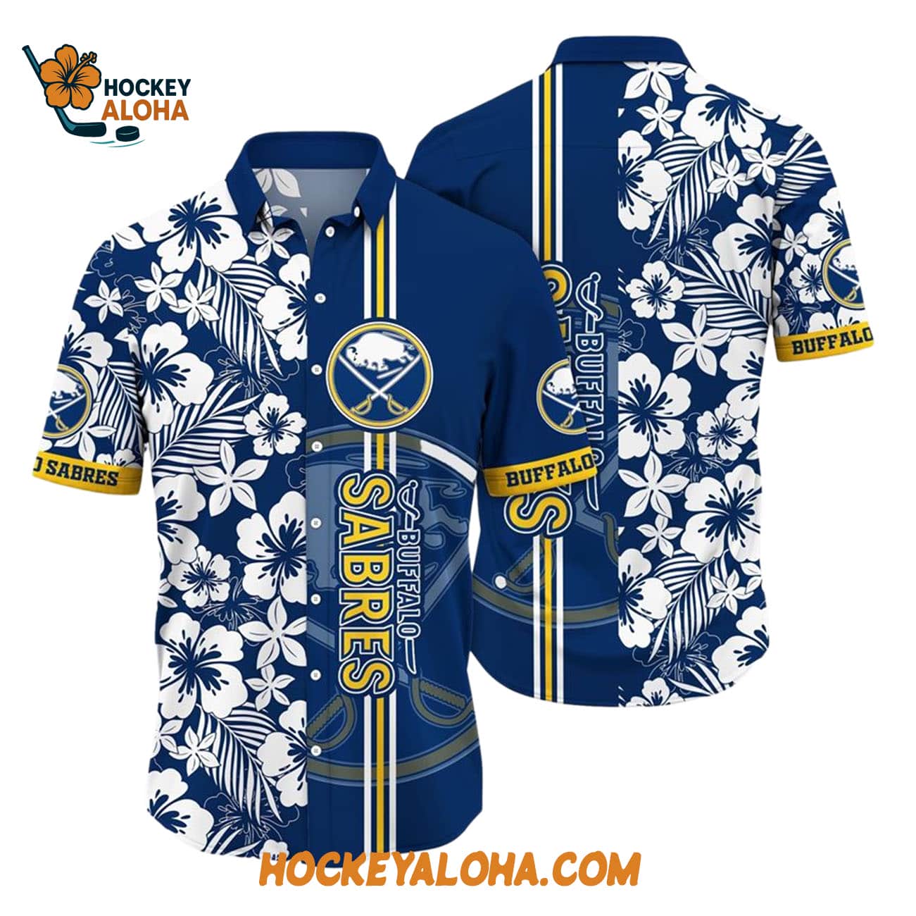 Buffalo Sabres Tropical Apricot Blossom Pattern Summer Hawaiian Shirt Buffalo Sabres Tropical Apricot Blossom Pattern Summer Hawaiian Shirt