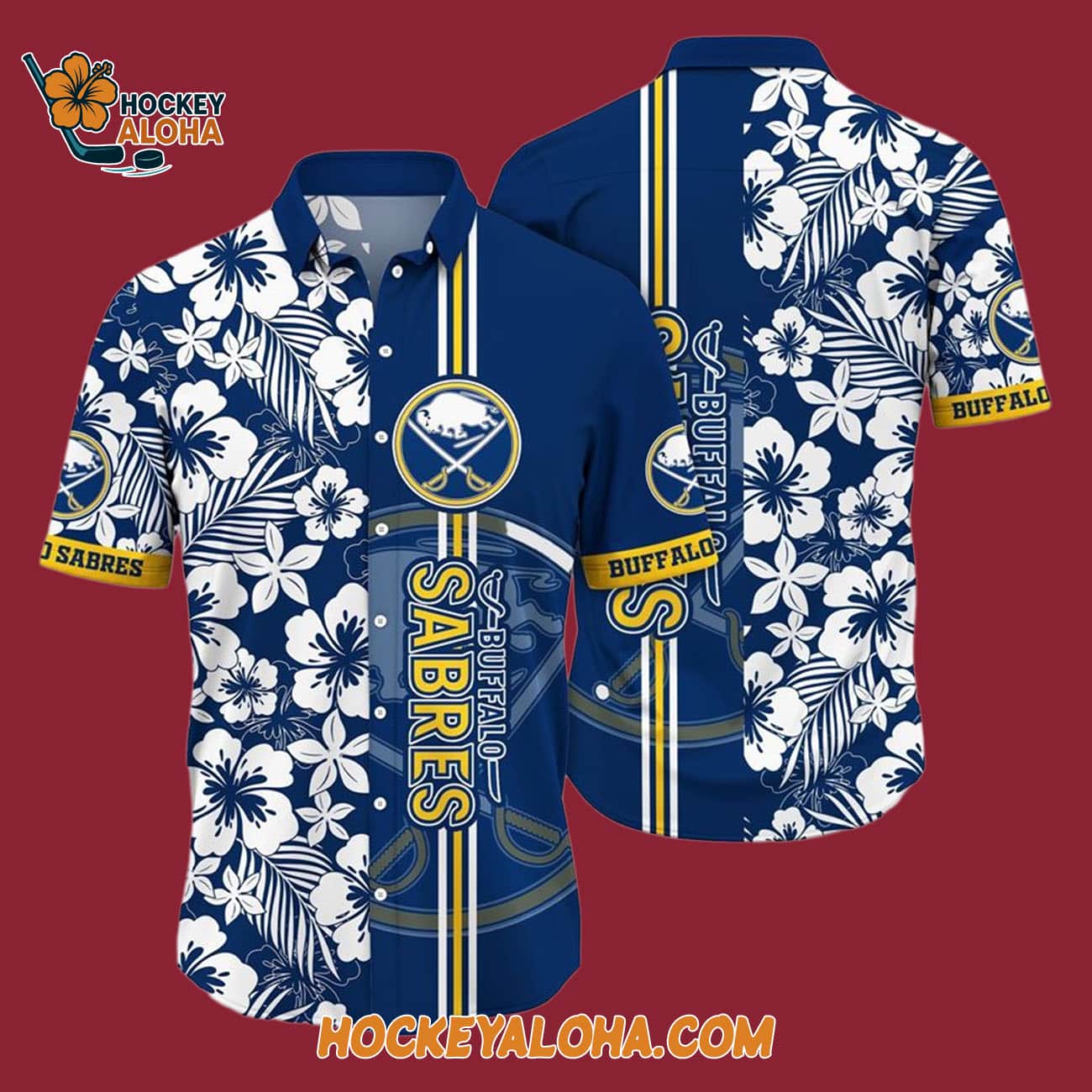 Buffalo Sabres Tropical Apricot Blossom Pattern Summer Hawaiian Shirt Buffalo Sabres Tropical Apricot Blossom Pattern Summer Hawaiian Shirt