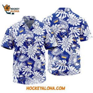 Buffalo Sabres Tropical Leafs Design Hawaiian Shirt 1