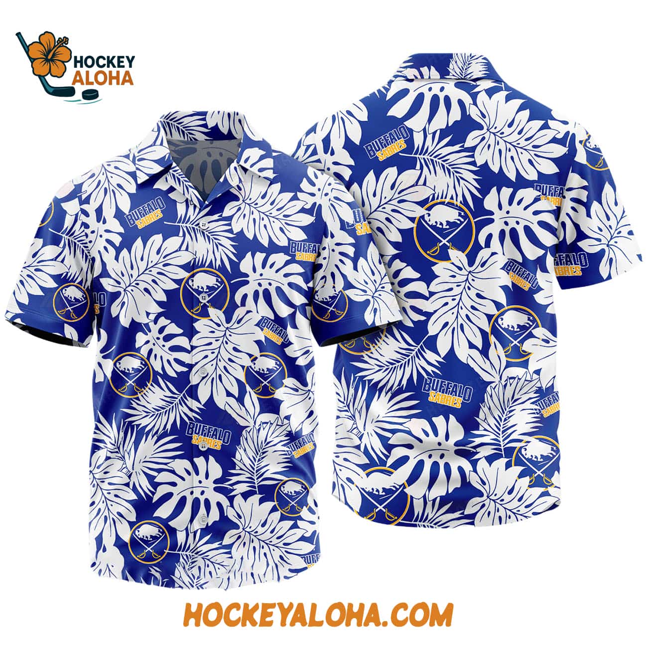 Buffalo Sabres Tropical Leafs Design Hawaiian Shirt Buffalo Sabres Tropical Leafs Design Hawaiian Shirt