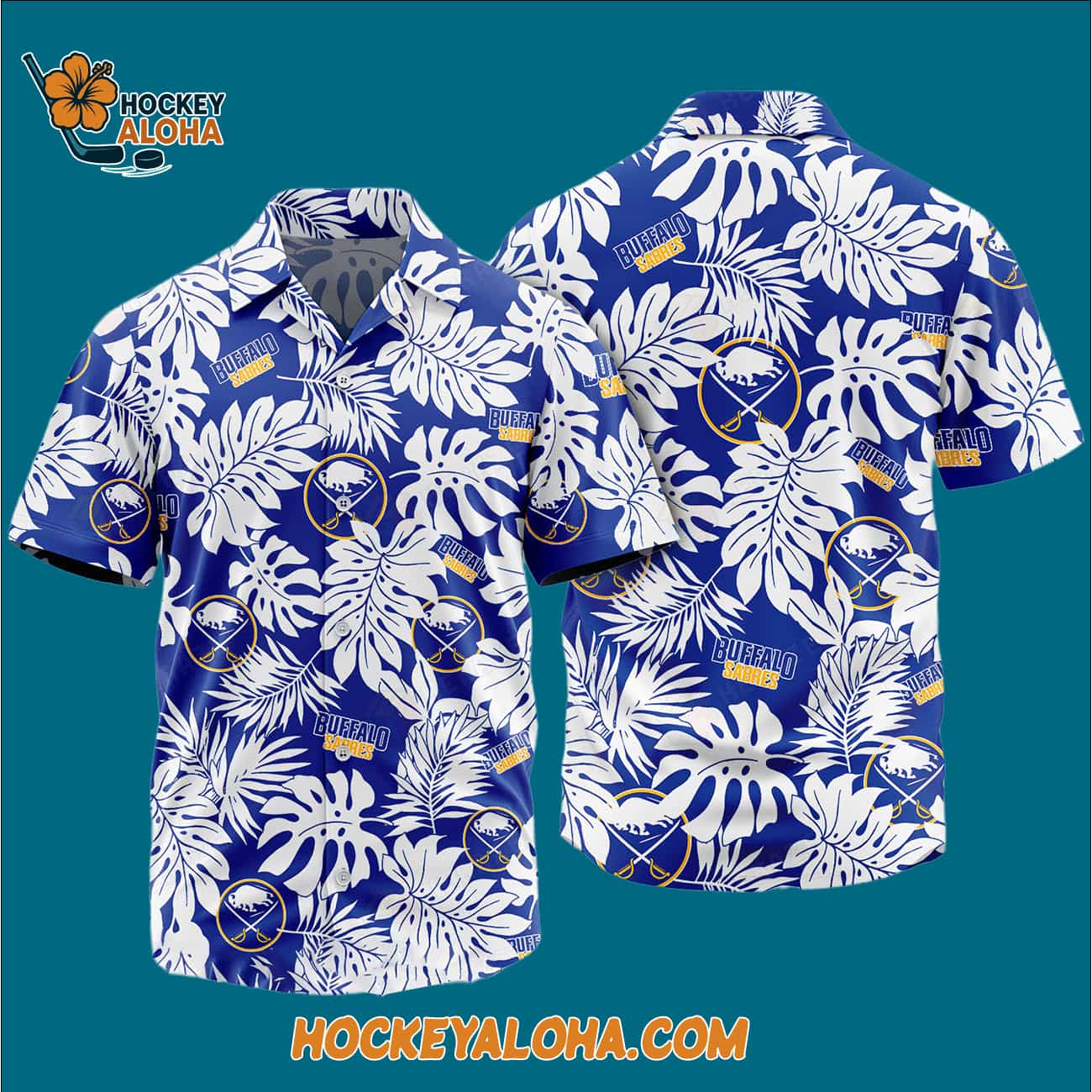 Buffalo Sabres Tropical Leafs Design Hawaiian Shirt Buffalo Sabres Tropical Leafs Design Hawaiian Shirt