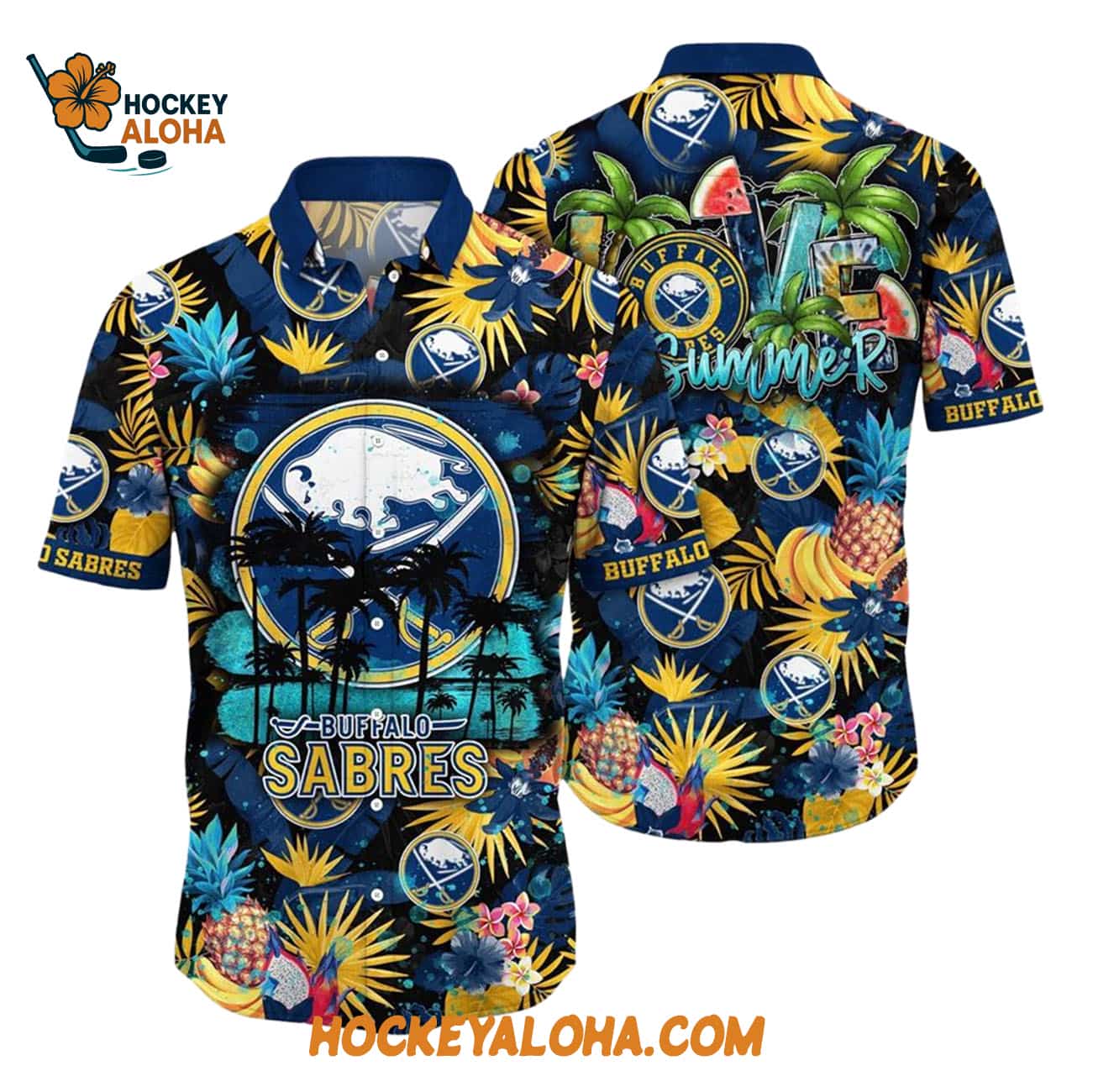 Buffalo Sabres With Tropical Fruits Summer Hawaiian Shirt Buffalo Sabres With Tropical Fruits Summer Hawaiian Shirt