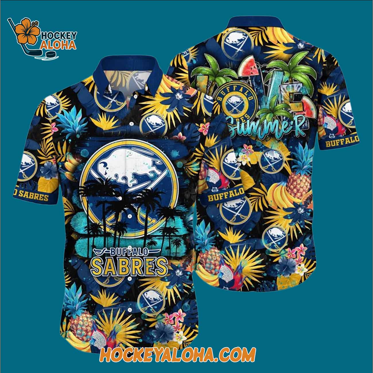 Buffalo Sabres With Tropical Fruits Summer Hawaiian Shirt Buffalo Sabres With Tropical Fruits Summer Hawaiian Shirt
