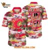 Calgary Flames Tropical Desert Island Motif Summer Hawaiian Shirt 1