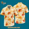 Calgary Flames Tropical Leafs Design Hawaiian Shirt 3