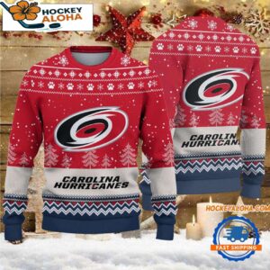 Carolina Hurricanes Hockey Team Design New Christmas Ugly Sweater