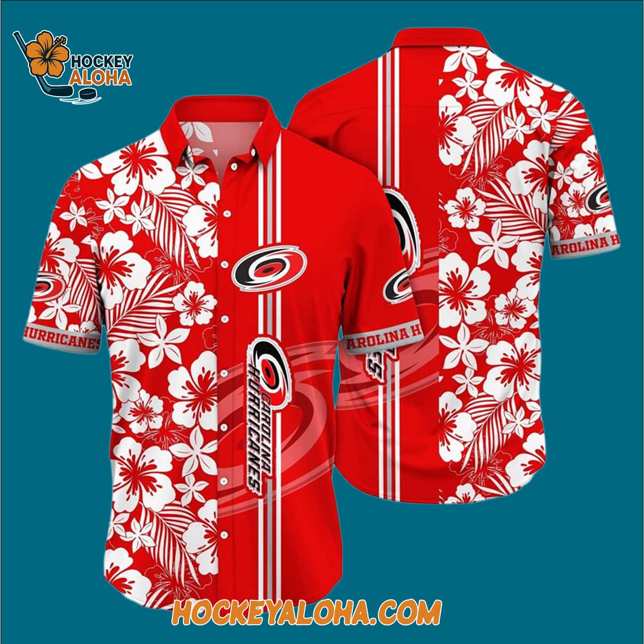 Carolina Hurricanes Tropical Apricot Blossom Pattern Summer Hawaiian Shirt Carolina Hurricanes Tropical Apricot Blossom Pattern Summer Hawaiian Shirt