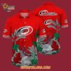Carolina Hurricanes Tropical Forest Motifs Summer Hawaiian Shirt 4