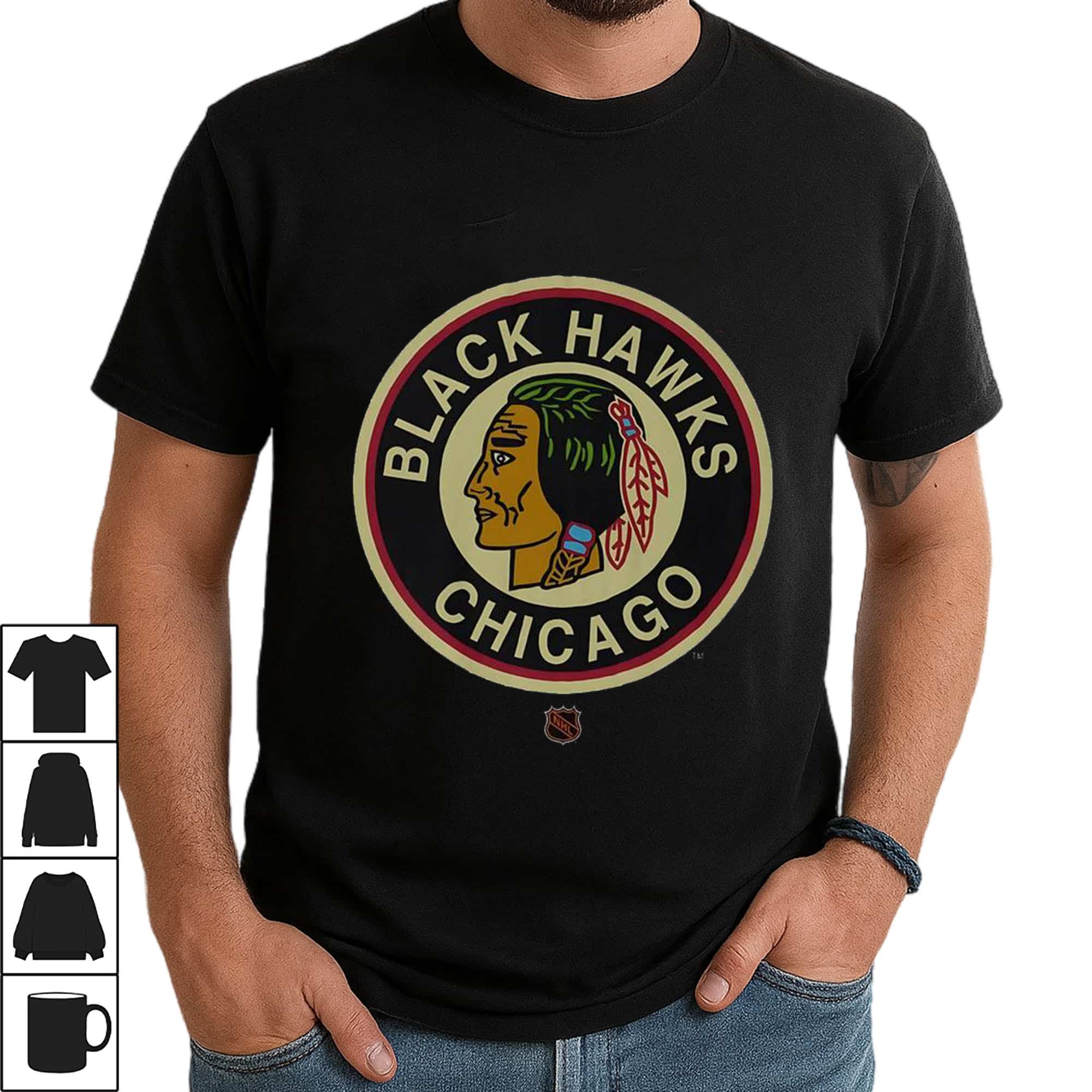Chicago Blackhawks 1941 Retro Logo T-shirt Chicago Blackhawks 1941 Retro Logo T-shirt