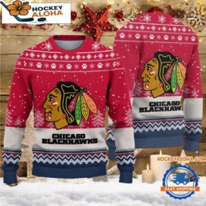Chicago Blackhawks Hockey Team Design New Christmas Ugly Sweater