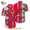 Chicago Blackhawks Tropical Tropical Forest Floral Pattern Summer Hawaiian Shirt 1
