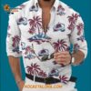 Colorado Avalanche Special Hockey Long Sleeve Hawaiian Button Shirt 3