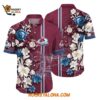 Colorado Avalanche Tropical Hepatica Floral Pattern Summer Hawaiian Shirt 1