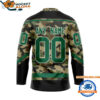 Dallas Stars Camo Veterans Custom Hockey Jersey 2