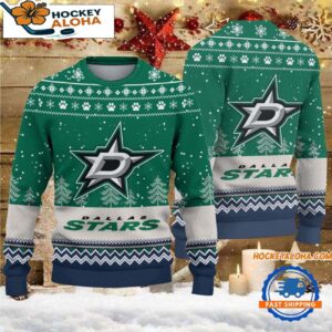 Dallas Stars Hockey Team Design New Christmas Ugly Sweater