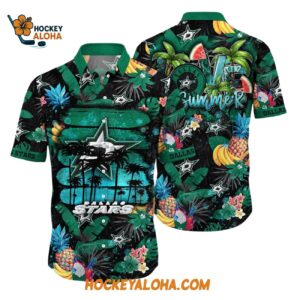 Dallas Stars With Tropical Fruits Summer Hawaiian Shirt 1