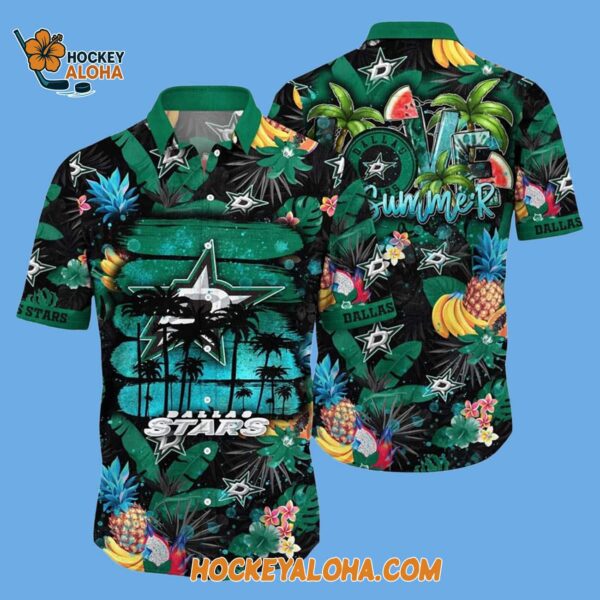 Dallas Stars With Tropical Fruits Summer Hawaiian Shirt 2