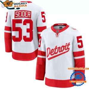 Detroit Red Wings Hockey Jersey 2025 Stadium Series Moritz Seider Hockey Jersey