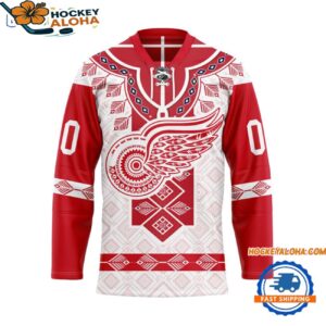 Detroit Red Wings Personalized Native American Hockey Jersey 1