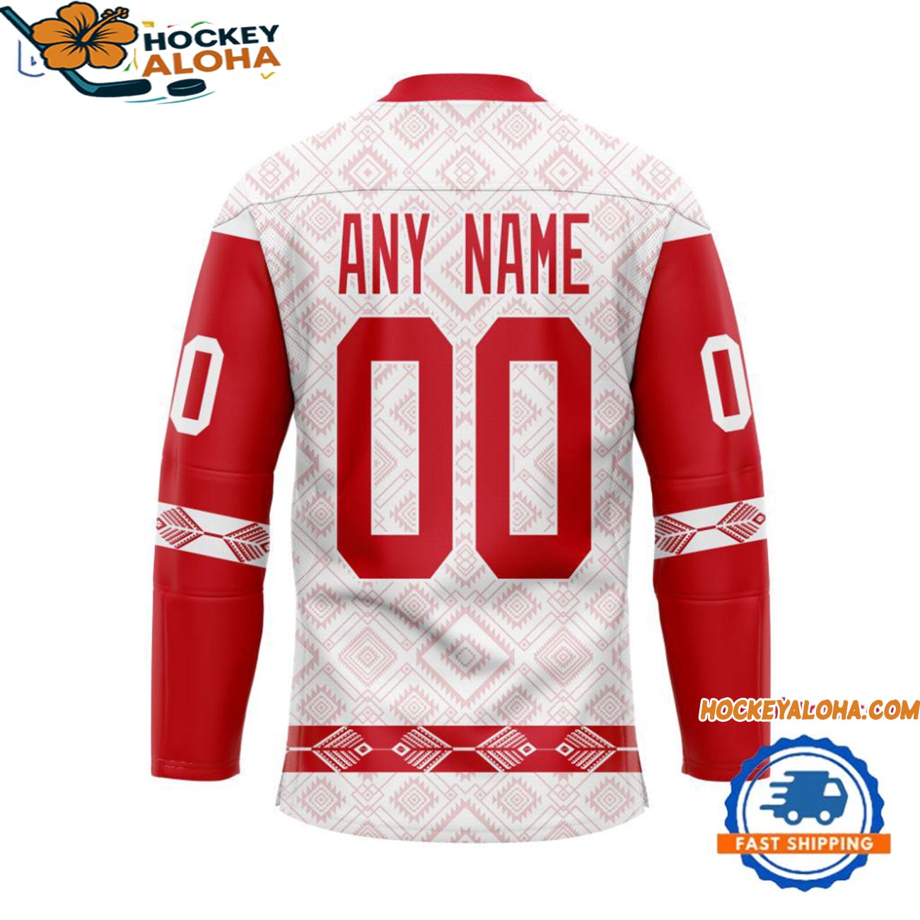 Detroit Red Wings Personalized Native American Hockey Jersey Detroit Red Wings Personalized Native American Hockey Jersey