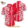 Detroit Red Wings Tropical Apricot Blossom Pattern Summer Hawaiian Shirt 1