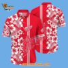 Detroit Red Wings Tropical Apricot Blossom Pattern Summer Hawaiian Shirt 2